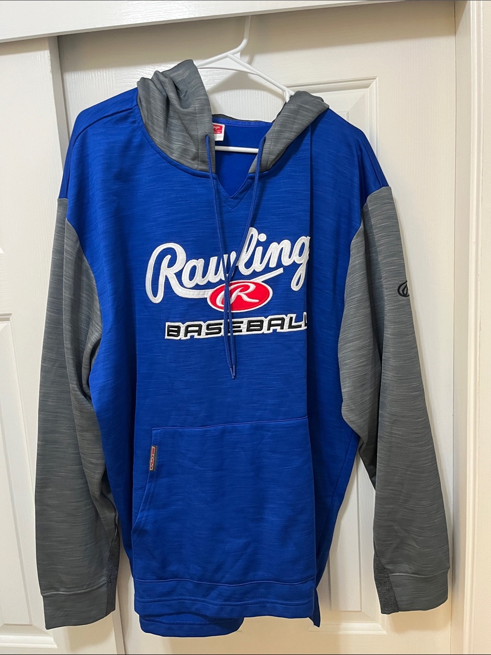 Rawlings Royal Blue and Gray Baseball Pullover Hoodie